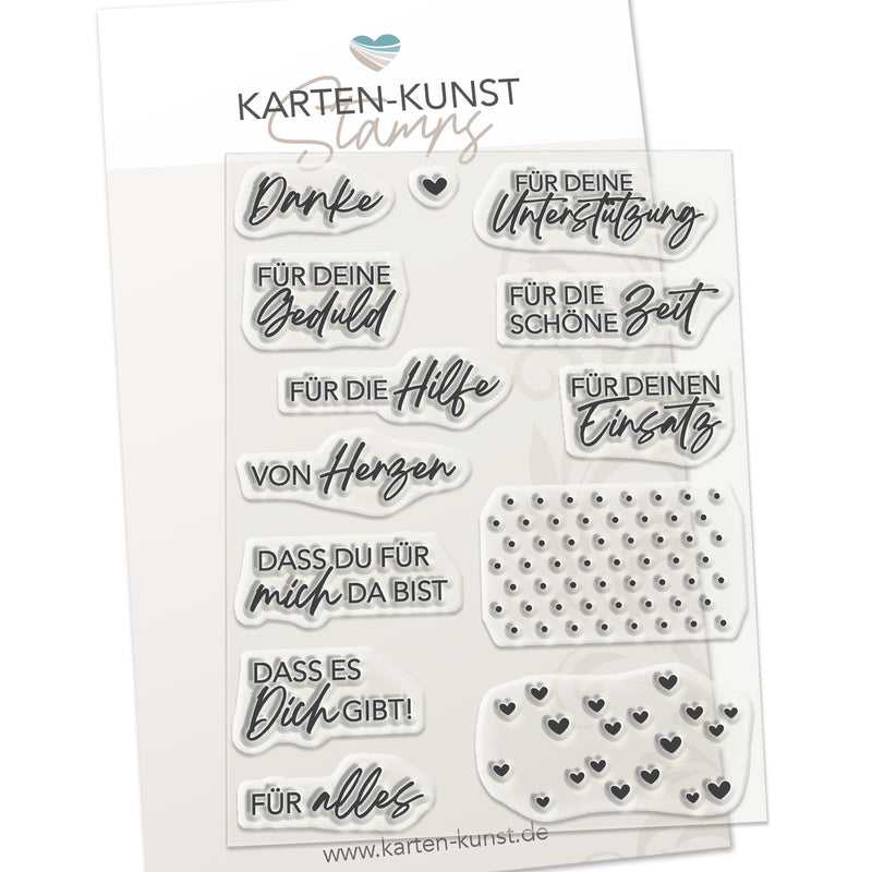 Karten-Kunst Clear Stamps KK-0293 - Merci, dass es dich gibt