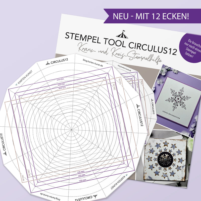 Karten-Kunst Stempel Tool Circulus12 Kranz- und Kreisstempelhilfe mit 12 Ecken