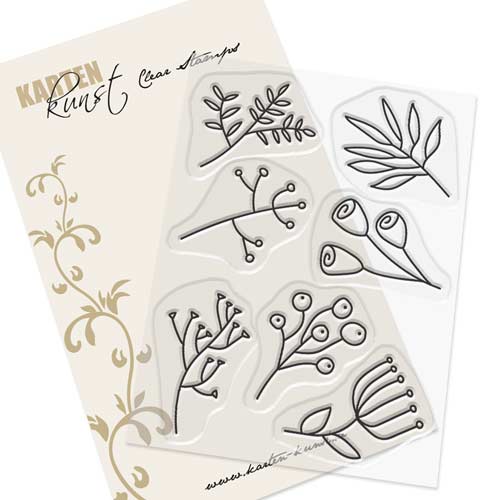 Karten-Kunst Clear Stamps KK-0164 - Doodle Pflanzen