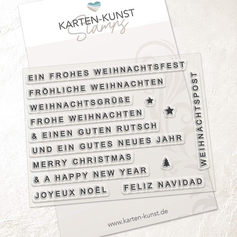 Karten-Kunst Clear Stamps KK-0201 - Weihnachten modern
