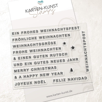 Karten-Kunst Clear Stamps KK-0201 - Weihnachten modern