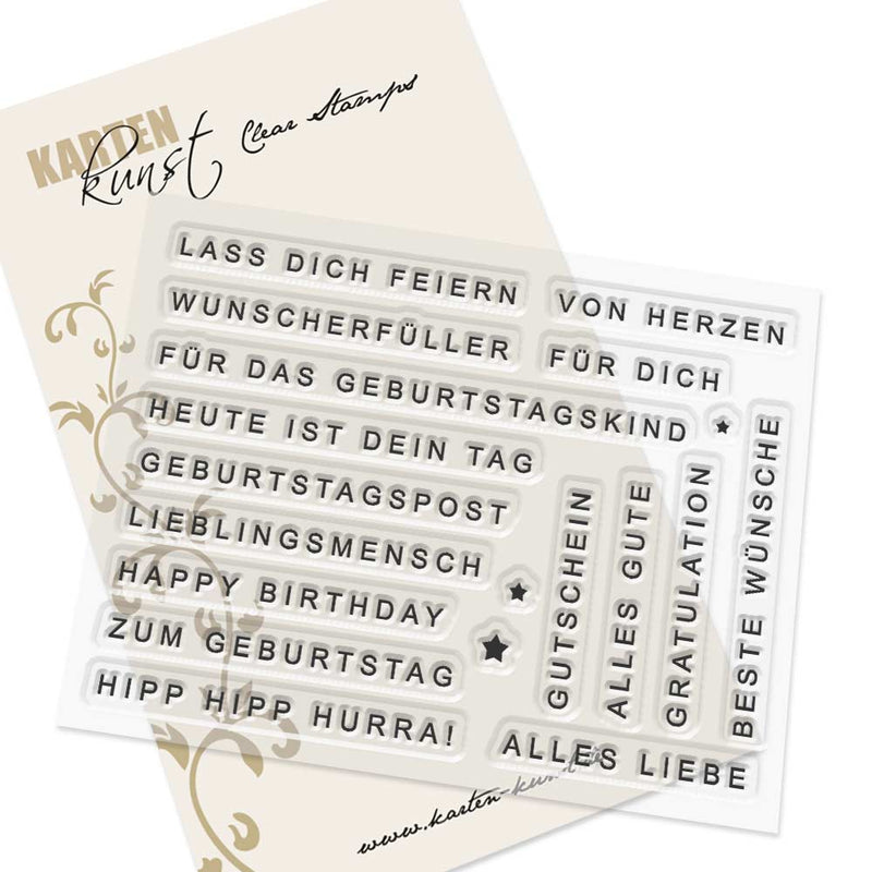 Karten-Kunst Clear Stamps KK-0231 - Geburtstag Modern