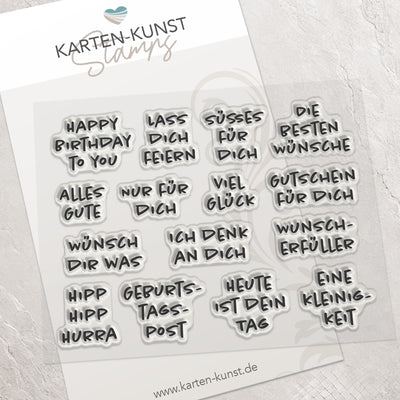 Karten-Kunst Clear Stamps KK-0259 - Viele kleine Geburtstags-Grüße