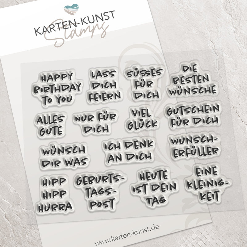 Karten-Kunst Clear Stamps KK-0259 - Viele kleine Geburtstags-Grüße