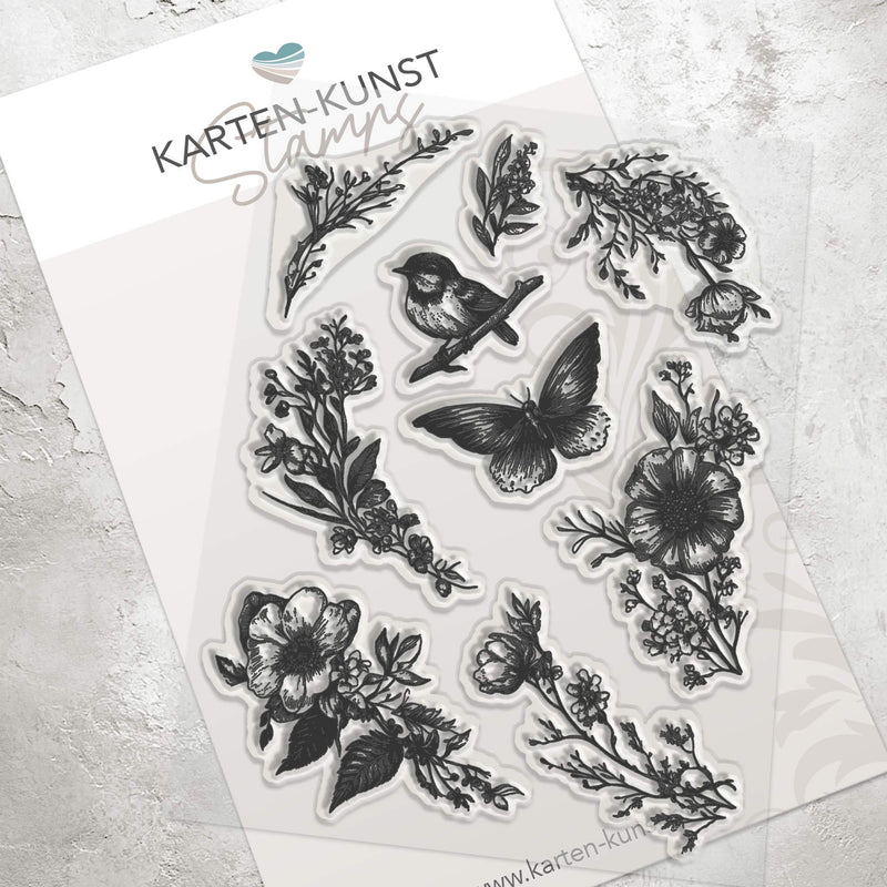 Karten-Kunst Clear Stamps KK-0270 - Circulus Romantischer Kranz