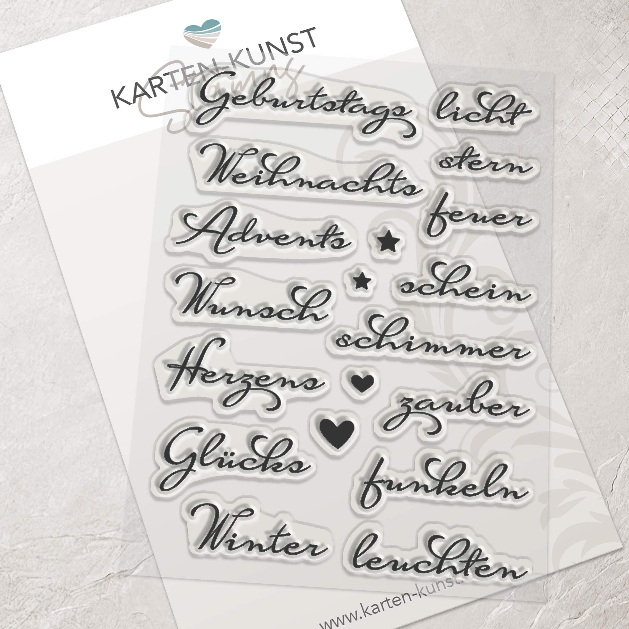Kerzen Stempel Sprüche Weihnachten & Winter, Clear Stamps Karten-Kunst KK-0271 – Karten-Kunst Shop