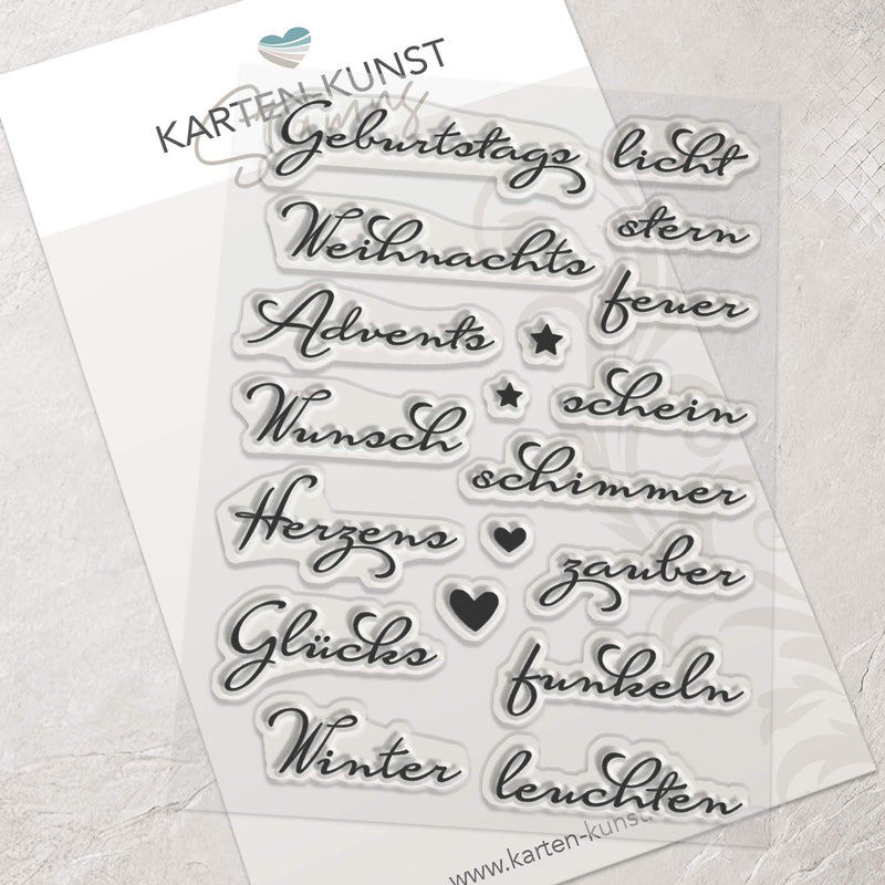 Karten-Kunst Clear Stamps KK-0271 - Sprüche für Kerzen
