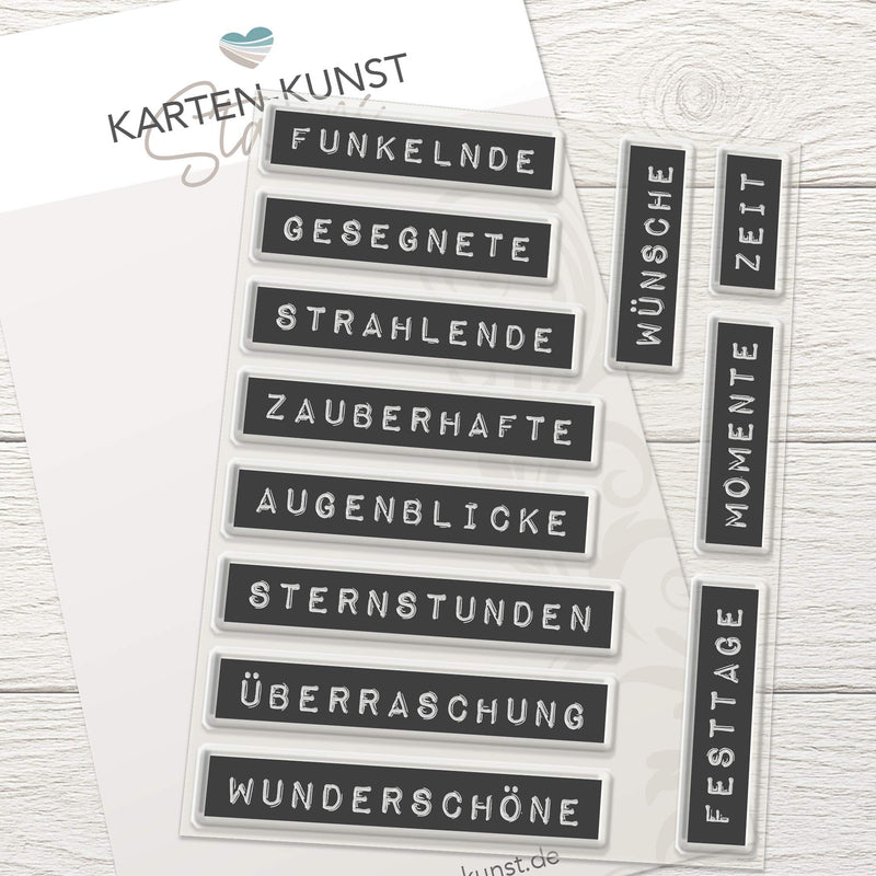 Karten-Kunst Clear Stamps KK-0282 - Labelwriter Zauberhafte Wünsche