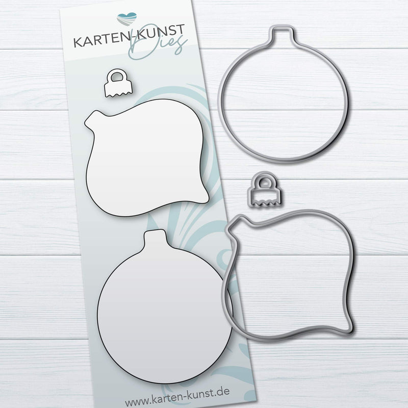 Karten-Kunst Stanzschablone kk-D227 - Christbaumkugeln