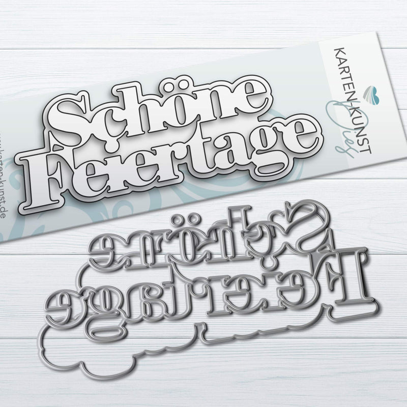 Karten-Kunst Stanzschablone kk-D228 - Das rockt Schöne Feiertage