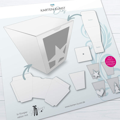 Karten-Kunst Stanzschablone kk-D232 - Trapez-Box