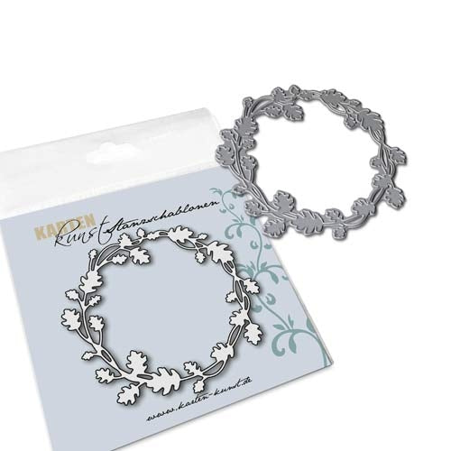 Karten-Kunst Stanzschablone kk-D049 - Herbstkranz / Fall Wreath