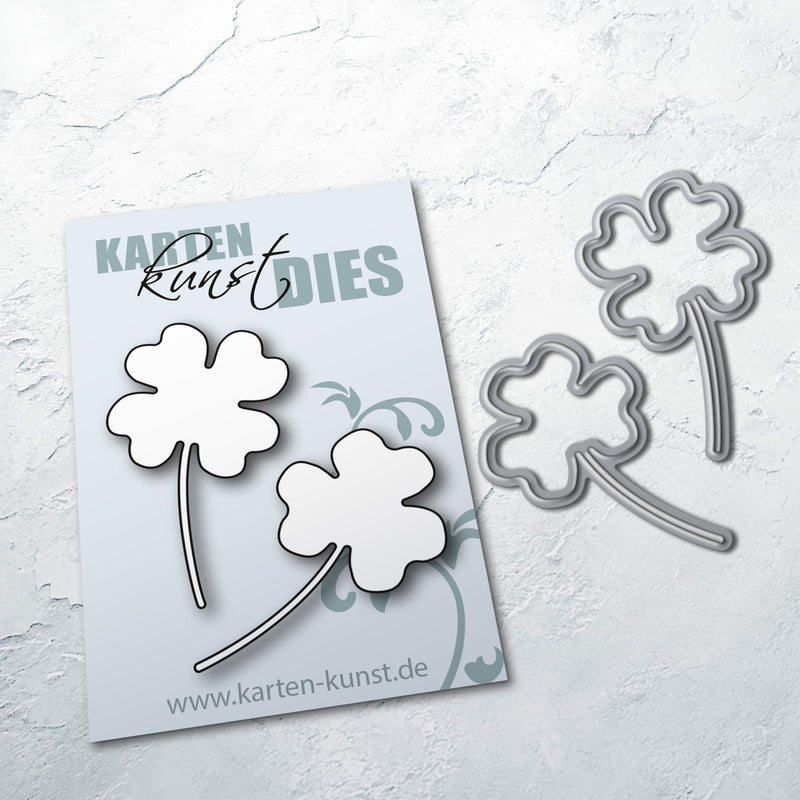 Karten-Kunst Stanzschablone kk-D123 - Mini Lucky / Kleeblätter
