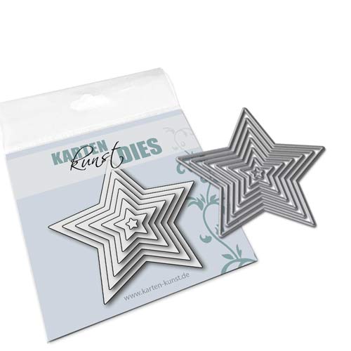 Karten-Kunst Stanzschablone kk-D161 - Sterne / Nested Stars