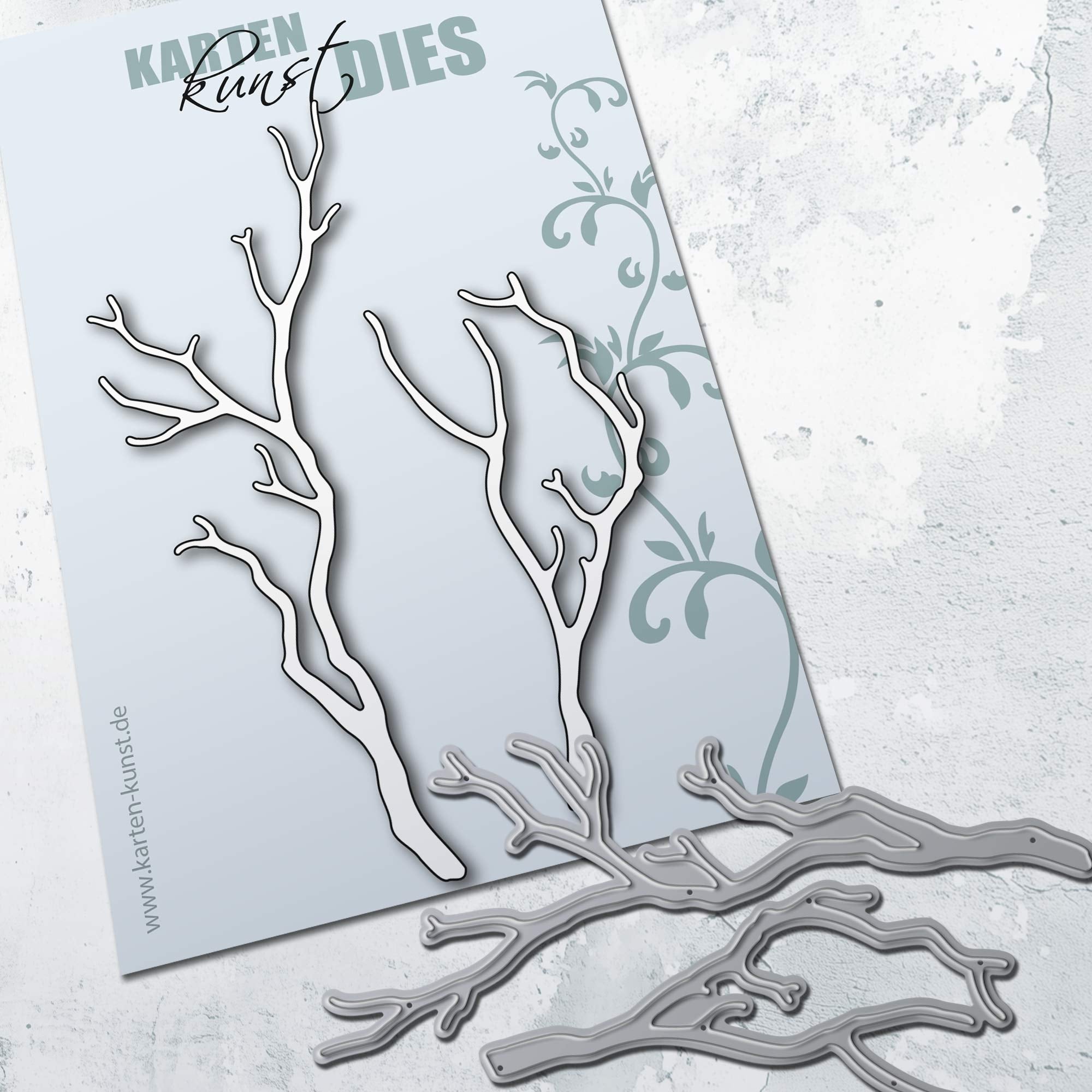 Stanzschablone Zweige kk-D185 – Äste für Karten, Scrapbooking & Naturthemen – Karten-Kunst