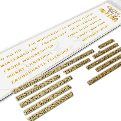 Karten-Kunst Hot Foil Plate kk-HF010 - Mini Worte zu Weihnachten