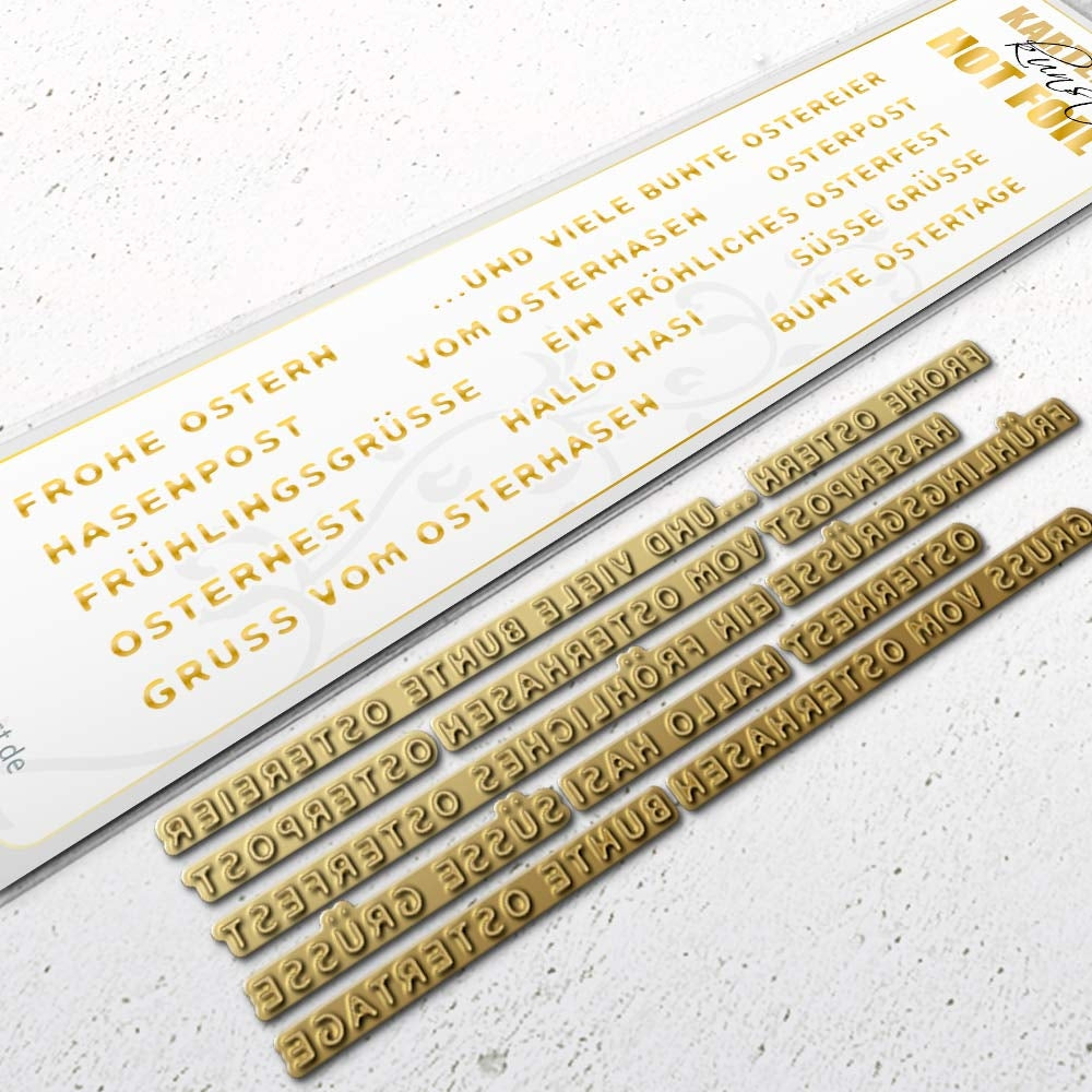 Karten-Kunst Hot Foil Plate kk-HF013 - Mini Worte zu Ostern Heißprägestempel