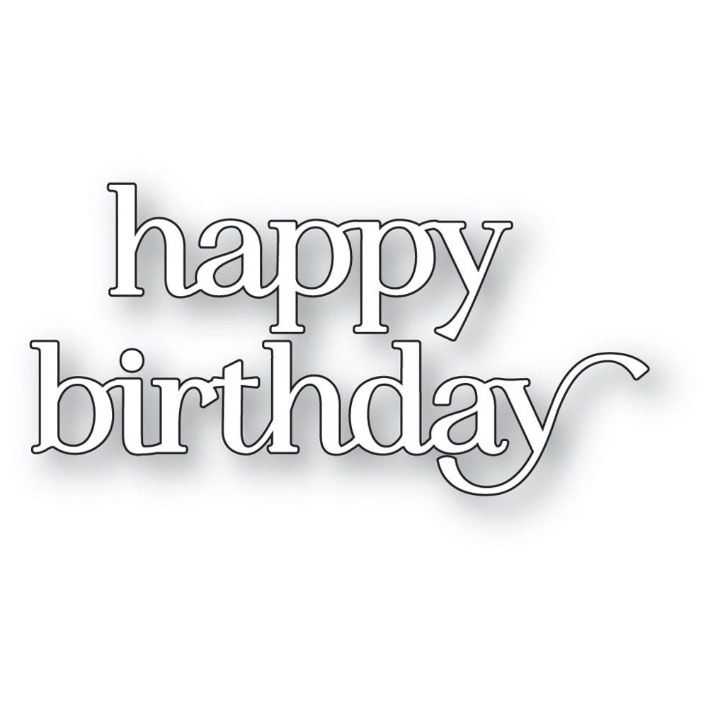 Memory Box Stanzschablone - 94871 Happy Birthday Chic Script