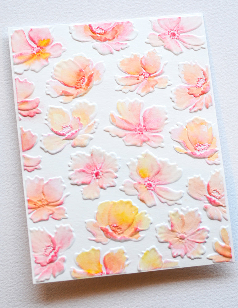 Memory Box 3D Prägeschablone - EF1041 Anemone Drift 3D Embossing Folder and Cutting Dies