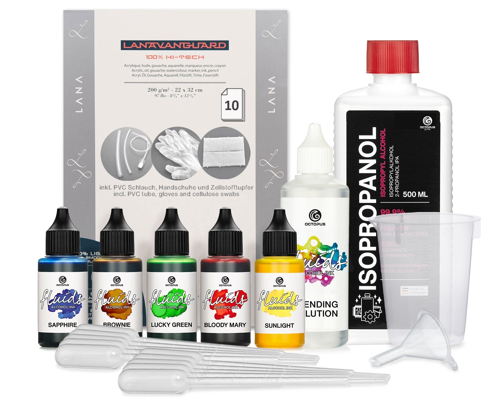 Octopus Fluids Alcohol Ink Starter Set CIRCLE