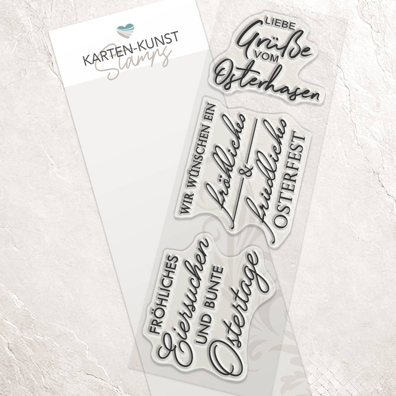 Karten-Kunst Clear Stamps KK-0211 - Spruch-Kombinationen Ostern