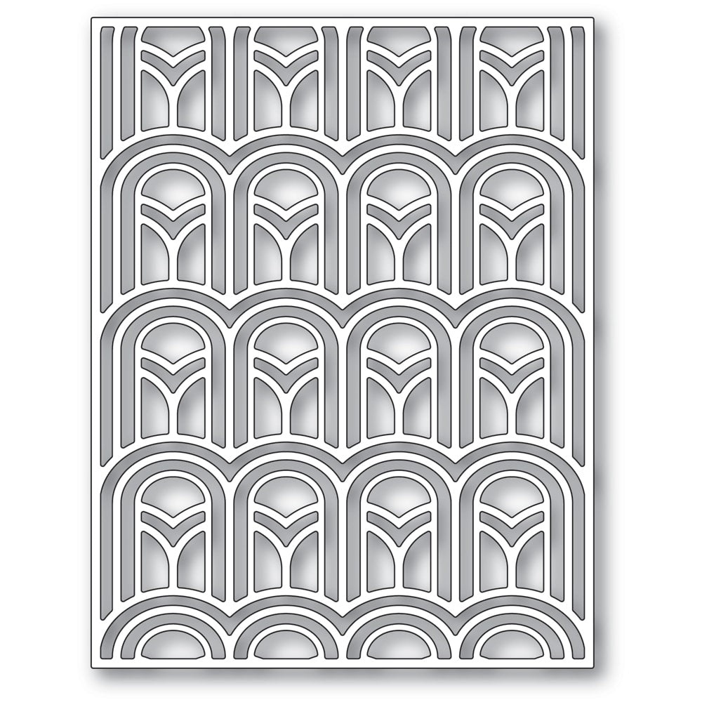 Poppy Stamps Stanzschablone - Arched Deco Plate