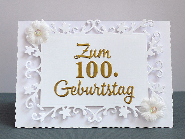 Karte zum 100. Geburtstag