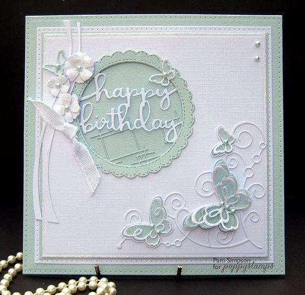 Karte von Poppy Stamps: Happy Birthday Celebration Frame