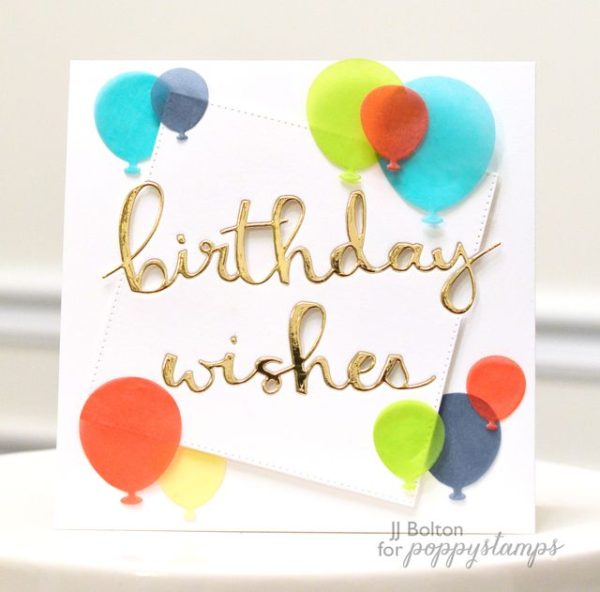 Karte von Poppy Stamps: Celebration Balloons