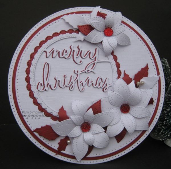 Karte von Poppy Stamps: Merry Christmas Circle Frame