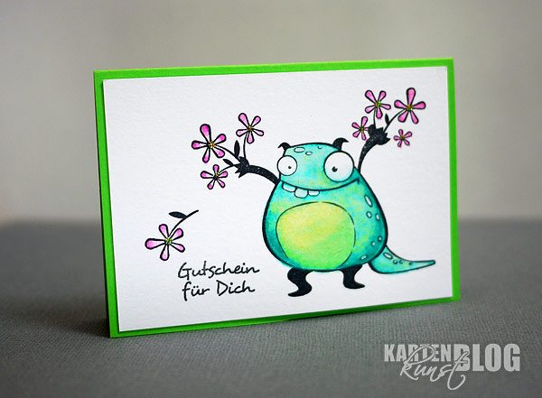 Mini-Gutschein-Karte mit Archie
