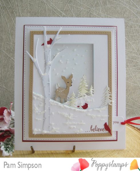 Karte von Poppy Stamps: Bashful Fawn
