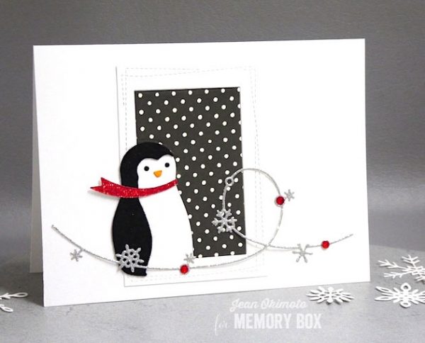 Karte von Memory Box: Penguin Collage