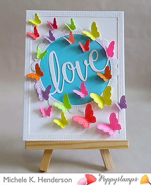 Karte von Poppy Stamps: Love Rush