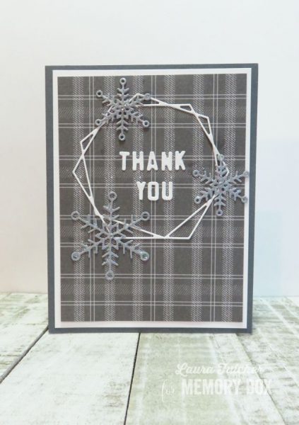 Karte von Memory Box: Clean and Simple Holiday Thank You