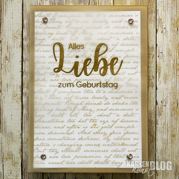 Alles Liebe in Gold