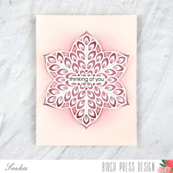 Karte von Birch Press: Floral Star Layering