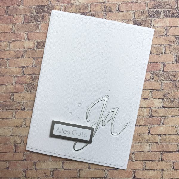 Hochzeitskarte für zwei Minimalisten