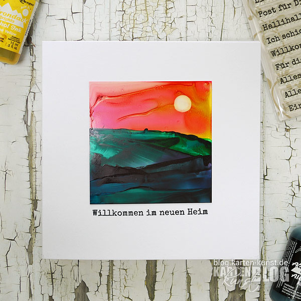 Karten-Kunst Quick Card Friday #05 – Malen mit Alcohol Inks