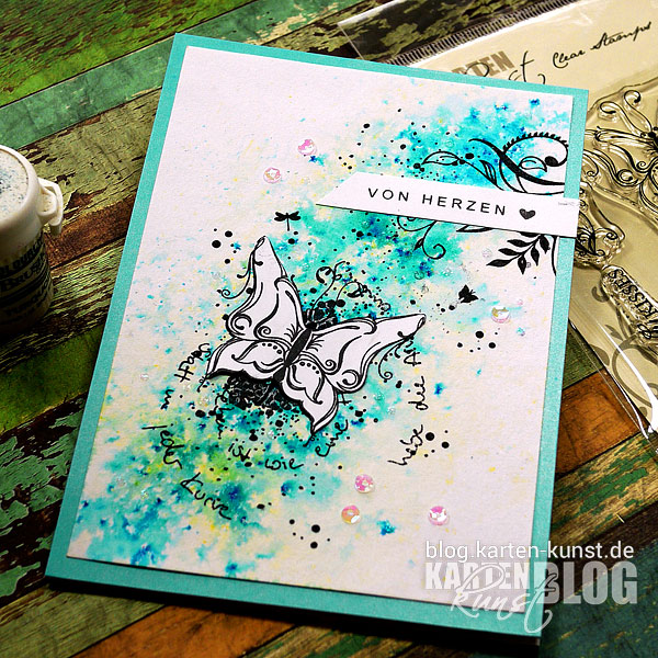 Karten-Kunst Quick Card Friday #55 - Schmetterlings-Collage