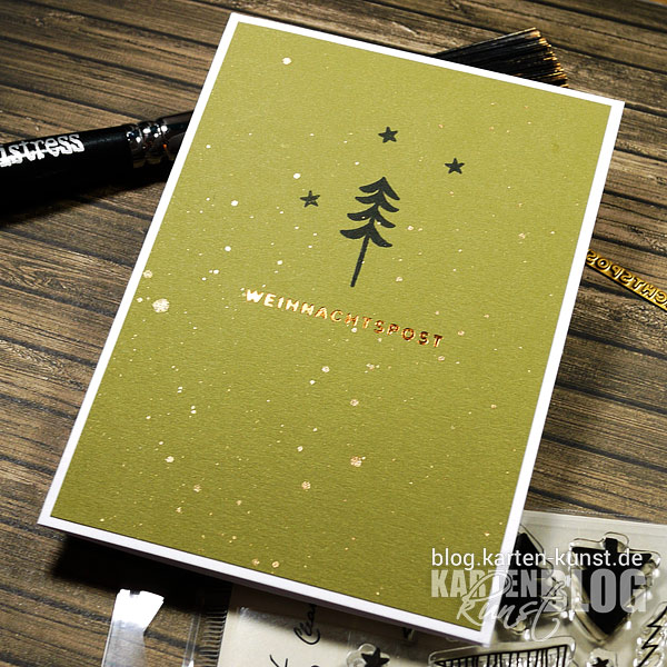 Karten-Kunst Hot Foil Tuesday #24 - Blitzschnelle Hot Foil-Karte mit Weihnachtsbaum