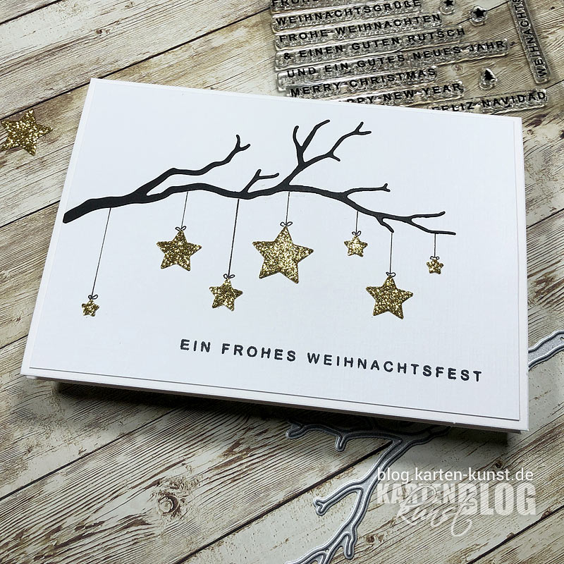Karten-Kunst Quick Card Friday #68 – Sternen-Regen
