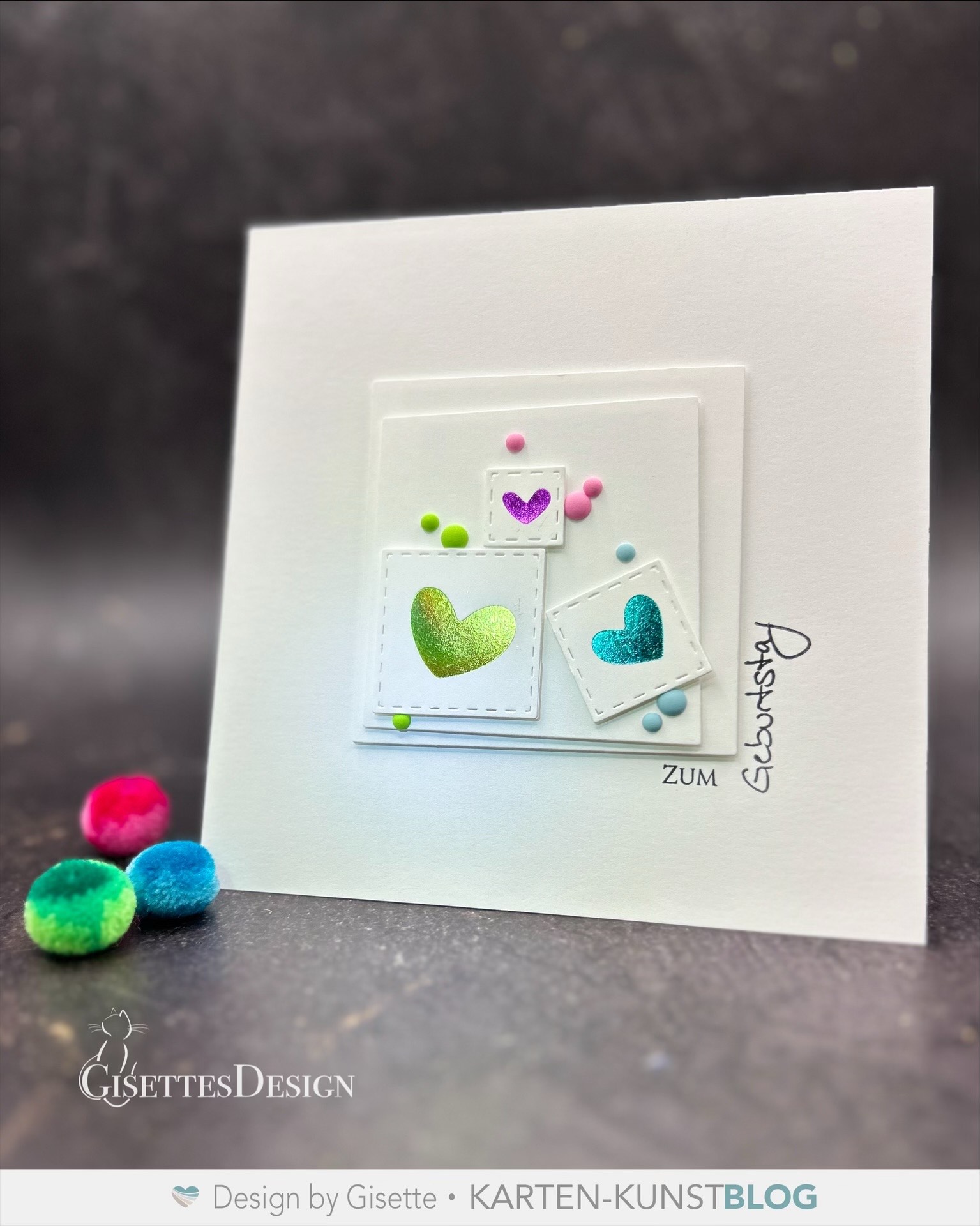 Bunte Hot Foil Geburtstagskarte