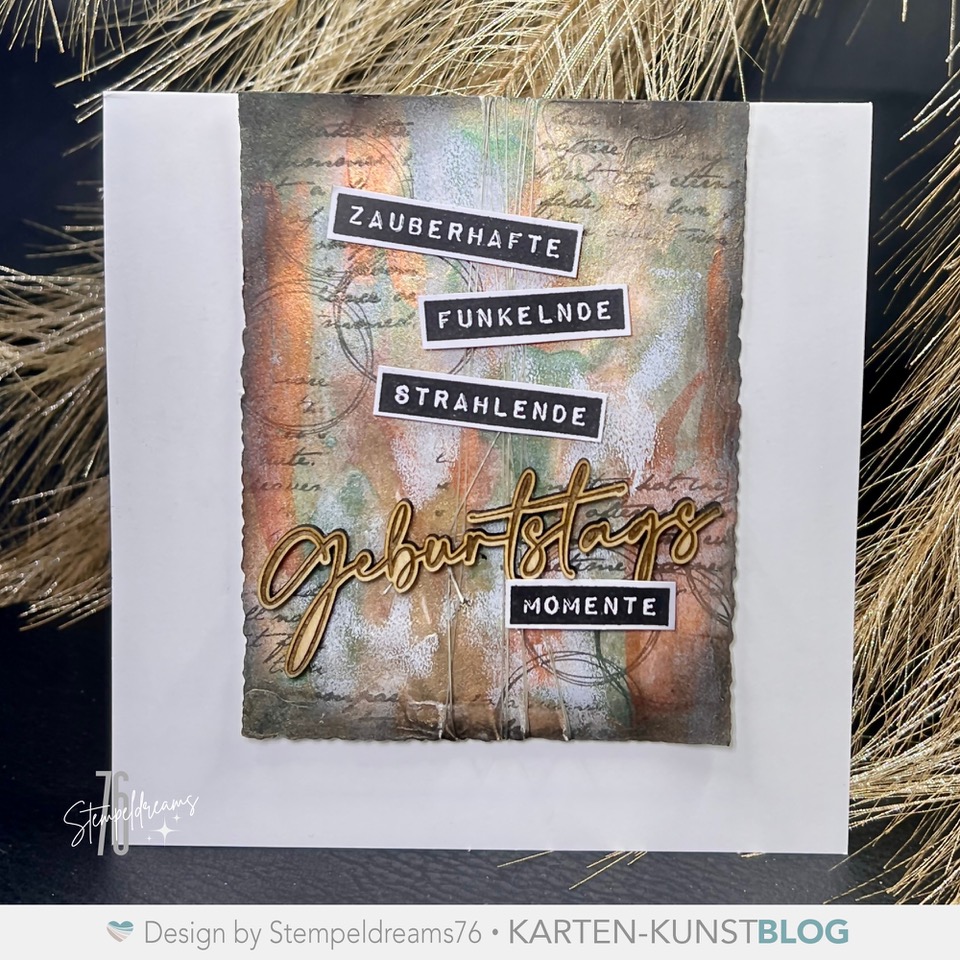Zauberhafte Mixed Media-Karte mit dem Labelwriter-Stempelset