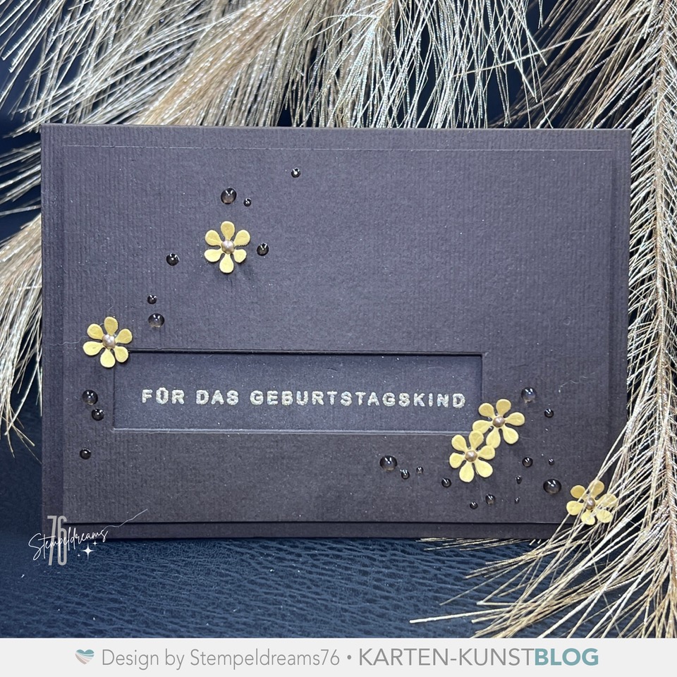 Schnell & edel: Geburtstagskarte mit wenig Material