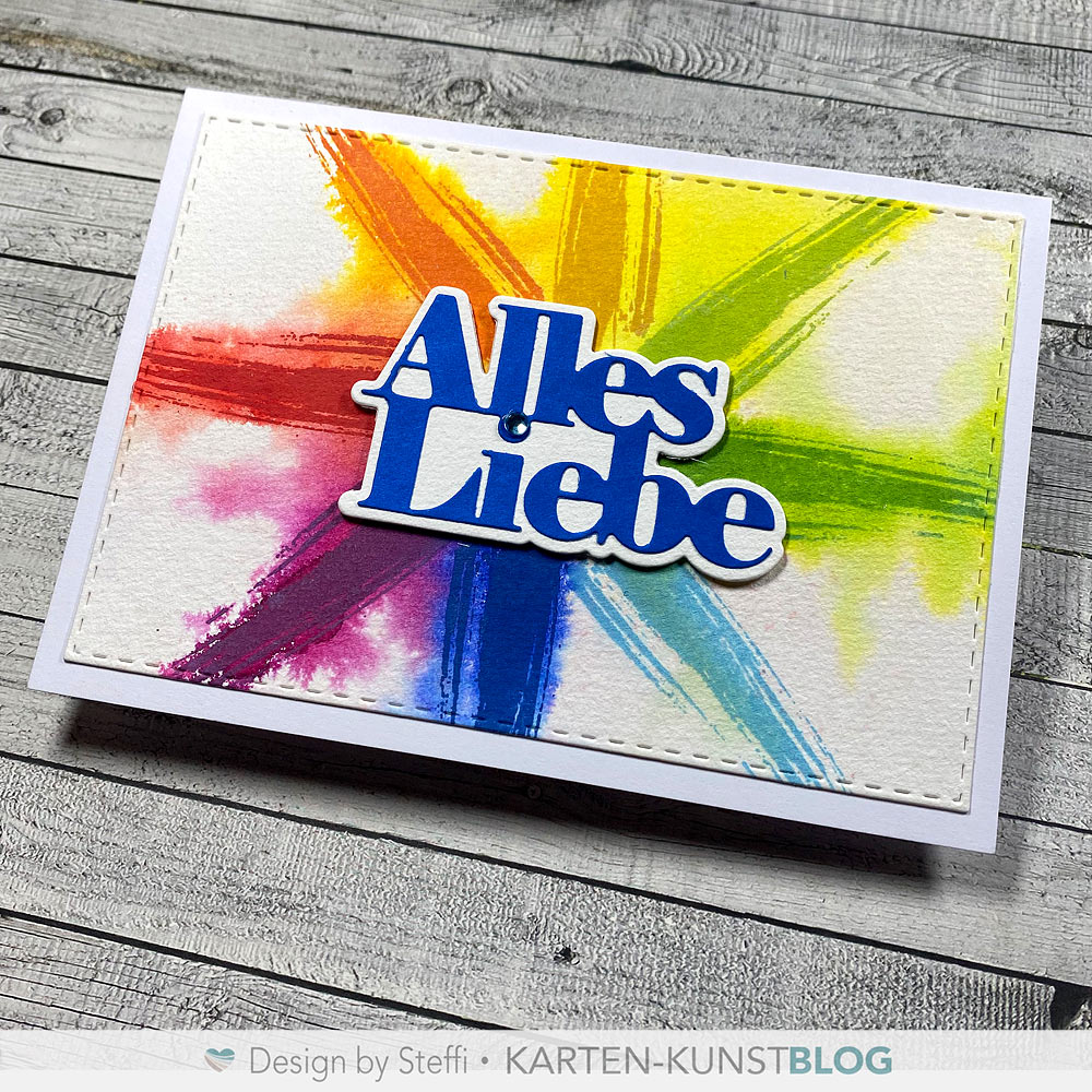 Alles Liebe in Regenbogenfarben