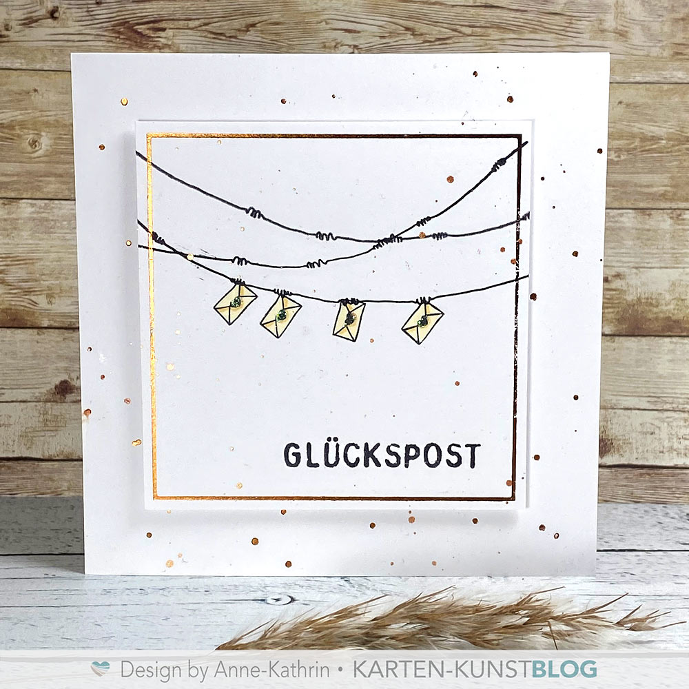 Glückspost mit Glitzer