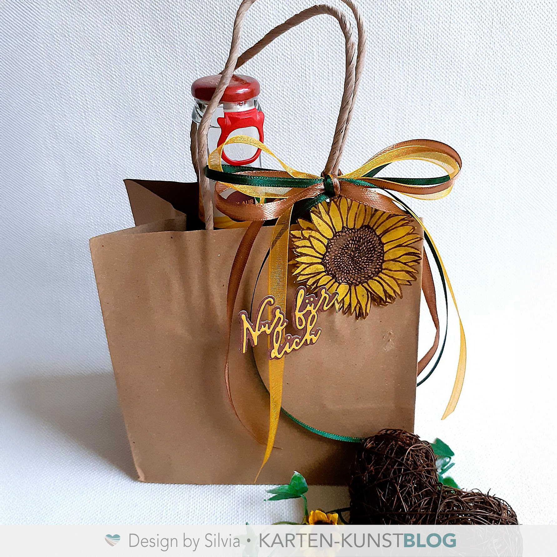 Geschenktüte mit Sonnenblume