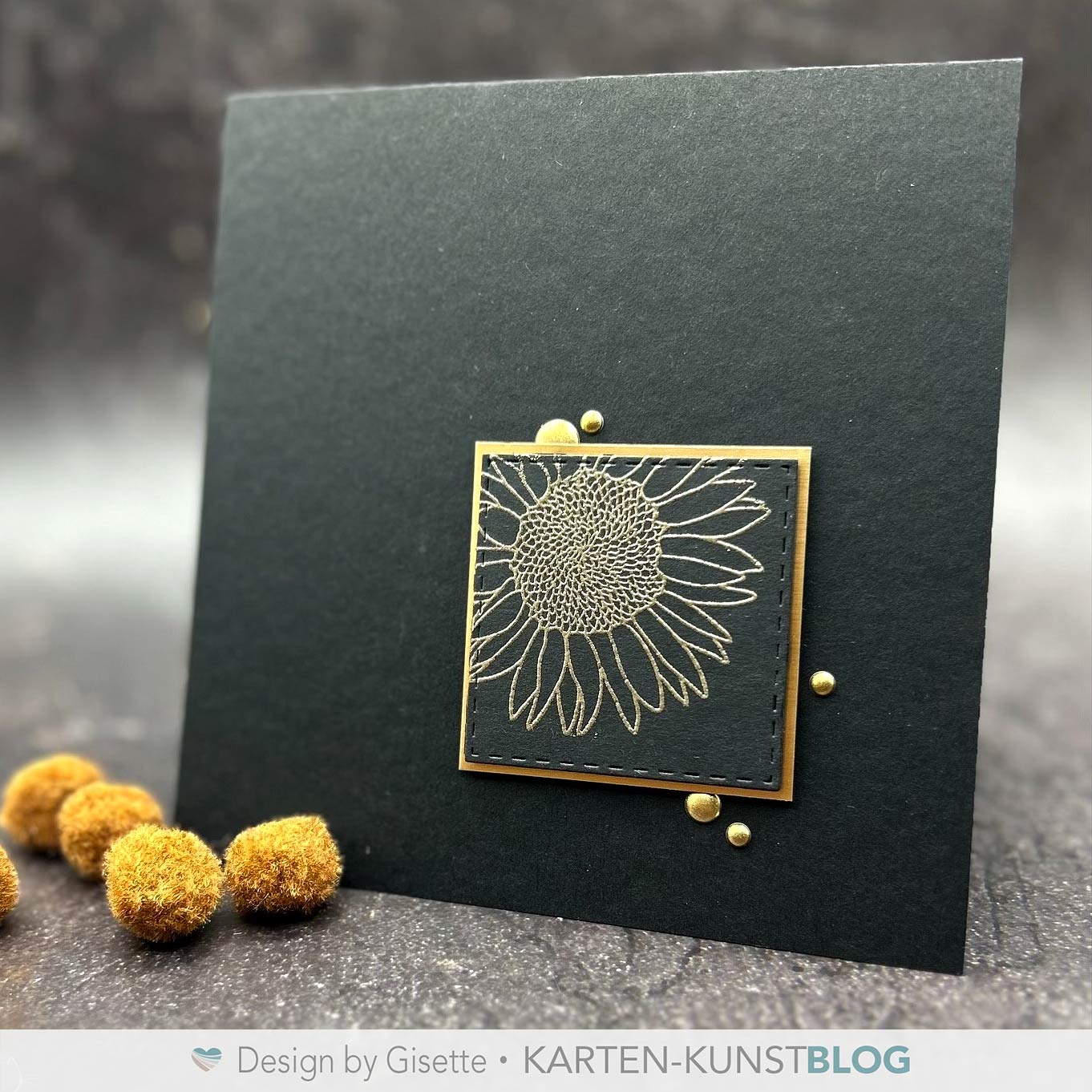 Scribble Sunflowers als Trauerkarte