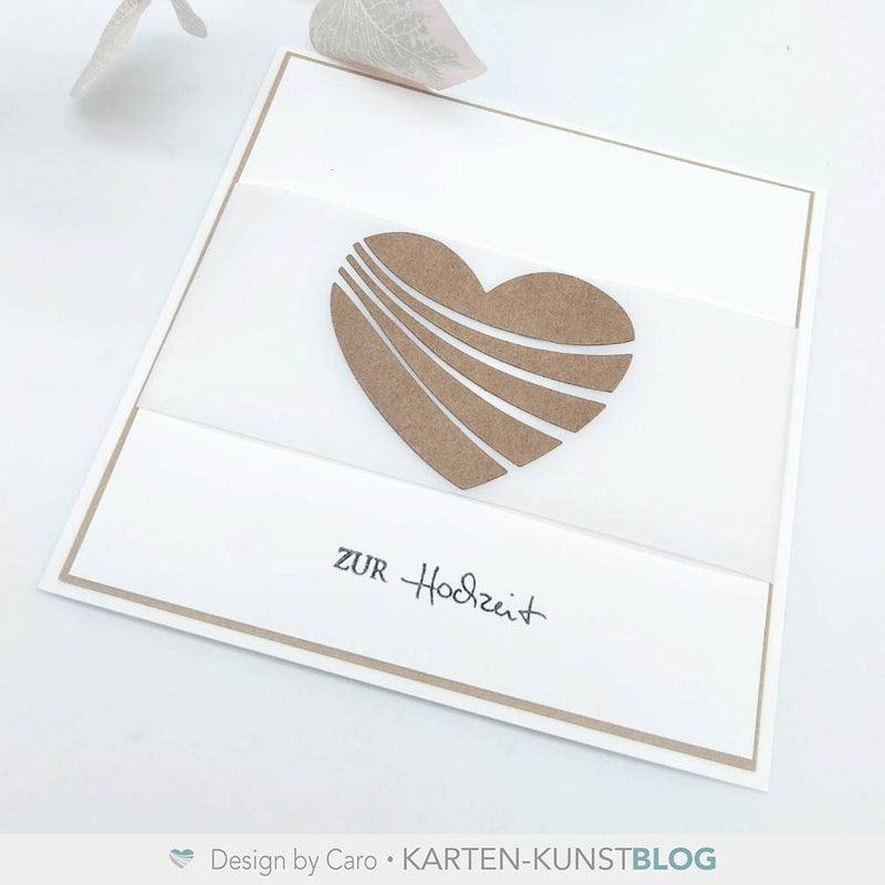 Schlichte Hochzeitskarte